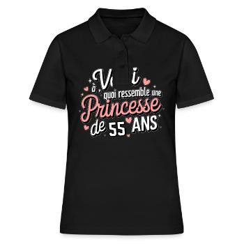 Princesse 55 Ans - Polo Femme - noir - Devant - Ailine (174cm)