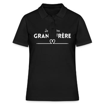 Ich werde großer Bruder sein - Bald großer Bruder - Frauen Polo Shirt - Schwarz - Vorne - Ailine (174cm)