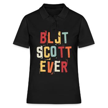 Bester Scott Ever Retro Vorname Text Spruch - Frauen Polo Shirt - Schwarz - Vorne - Ailine (174cm)