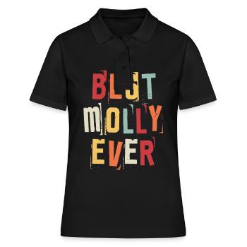 Meilleur Molly Jamais Rétro Prénom Texte Disant - Polo Femme - noir - Devant - Ailine (174cm)