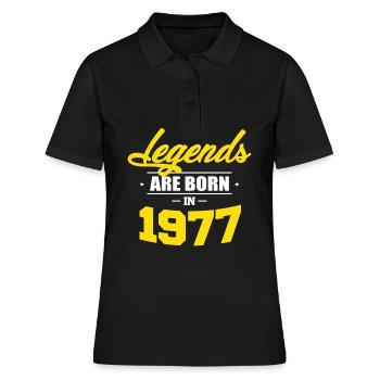 Legends né en 1977 fête son anniversaire - Polo Femme - noir - Devant - Ailine (174cm)