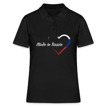 Russia Made in Russia Russian Russian - Women's Polo Shirt - black - Front - Ailine (174cm)
