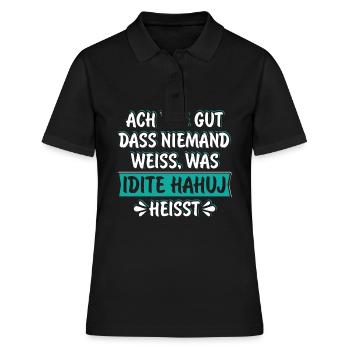 Russisch lustige Sprüche für nahui Russen Russland - Frauen Polo Shirt - Schwarz - Vorne - Ailine (174cm)