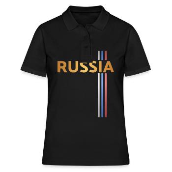 Russia Made in Russia Russian slav Soviet Union - Women's Polo Shirt - black - Front - Ailine (174cm)