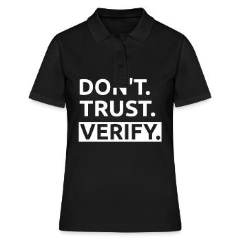 bitcoin don't trust verify fiatmoney coin currency - Women's Polo Shirt - black - Front - Ailine (174cm)