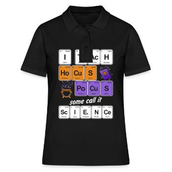 Periodensystem hocus pocus Magie Chemiker Lehrer - Frauen Polo Shirt - Schwarz - Vorne - Ailine (174cm)