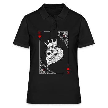 Cartes cartes Cartes Cartes Jeux de cœur - Polo Femme - noir - Devant - Ailine (174cm)
