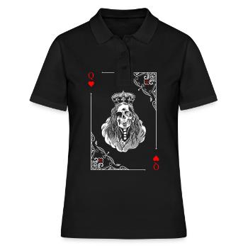 Cartes cartes coeur dame jeu de cartes - Polo Femme - noir - Devant - Ailine (174cm)