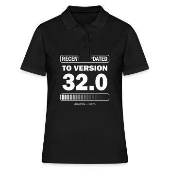 recently updated to version 32 - Gamer Birthday - Women's Polo Shirt - black - Front - Ailine (174cm)