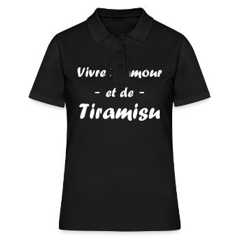 Humour tiramisu - Polo Femme - noir - Devant - Ailine (174cm)