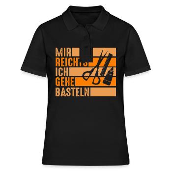 Bastler Basteln - Frauen Polo Shirt - Schwarz - Vorne - Ailine (174cm)