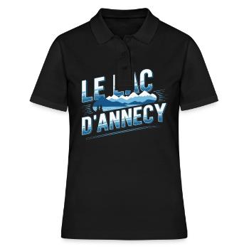 Le Lac d'Annecy - Polo Femme - noir - Devant - Ailine (174cm)