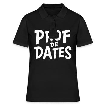 Prof de dates - Polo Femme - noir - Devant - Ailine (174cm)