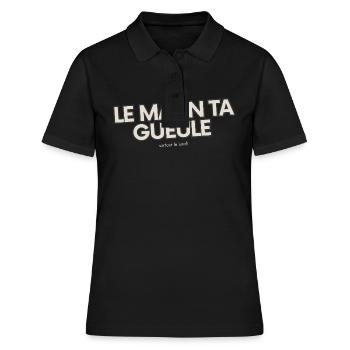 Le matin, ta gueule! - Polo Femme - noir - Devant - Ailine (174cm)