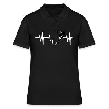 Heartbeat Fusée du Nouvel An - Polo Femme - noir - Devant - Ailine (174cm)