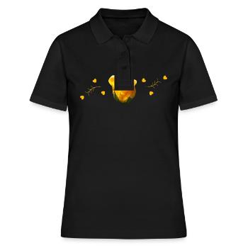 roses jaunes - Polo Femme - noir - Devant - Ailine (174cm)