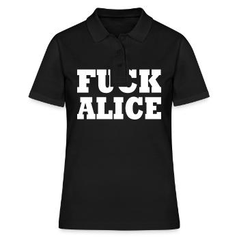 Fuck alice - Frauen Polo Shirt - Schwarz - Vorne - Ailine (174cm)
