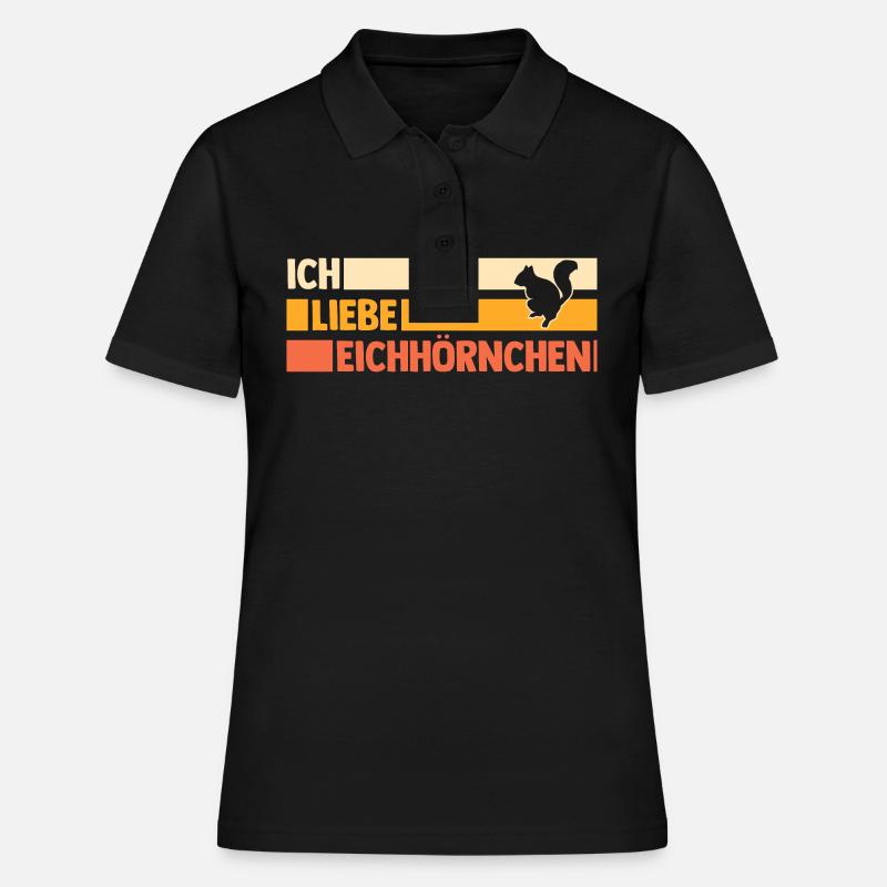 Eichhörnchen - Frauen Polo Shirt - Schwarz