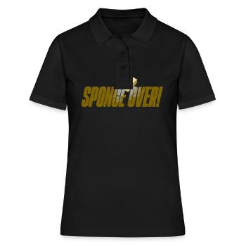 Denglisch: Spong over/ Schwamm drüber - Frauen Polo Shirt - Schwarz - Vorne - Ailine (174cm)
