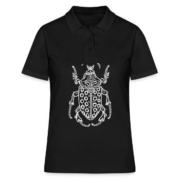 Illustration de t-shirt Cockchafer | Bestseller | - Polo Femme - noir - Devant - Ailine (174cm)