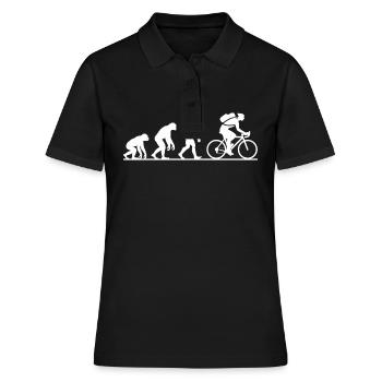 Evolution Radfahren Radfahren Biker Radfahren - Frauen Polo Shirt - Schwarz - Vorne - Ailine (174cm)