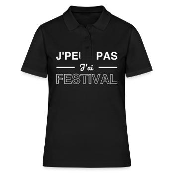 je peux pas j'ai concert - Polo Femme - noir - Devant - Ailine (174cm)