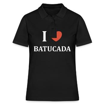 Humour tambour batucada - Polo Femme - noir - Devant - Ailine (174cm)