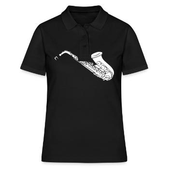 Sax saxophone saxophone - Women's Polo Shirt - black - Front - Ailine (174cm)