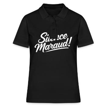 Silence maraud ! - Polo Femme - noir - Devant - Ailine (174cm)