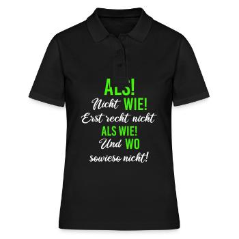 Grammatik Deutsch Lehrer - Frauen Polo Shirt - Schwarz - Vorne - Ailine (174cm)