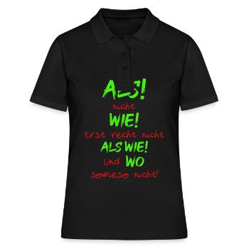 Grammatik Deutsch Lehrer - Frauen Polo Shirt - Schwarz - Vorne - Ailine (174cm)