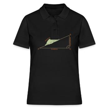 Hypotenuse Hippotenuse für Mathe Nilpferd - Frauen Polo Shirt - Schwarz - Vorne - Ailine (174cm)