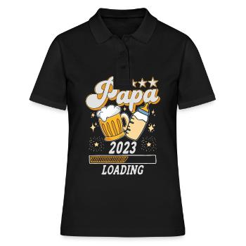 Papa 2023 est Loading pour les nouveaux pères - Polo Femme - noir - Devant - Ailine (174cm)