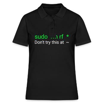 Linux sudo rm rf - Women's Polo Shirt - black - Front - Ailine (174cm)