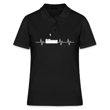 Battement de cœur de la nuit - Édition DJ - Polo Femme - noir - Devant - Ailine (174cm)