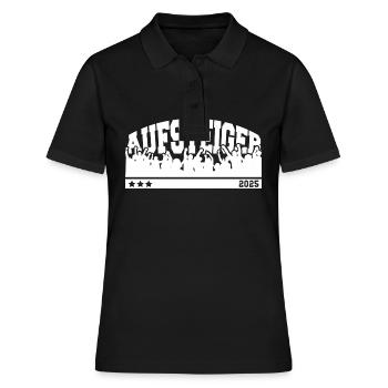 Aufsteiger 2025 Aufstieg Fußball Handball - Frauen Polo Shirt - Schwarz - Vorne - Ailine (174cm)