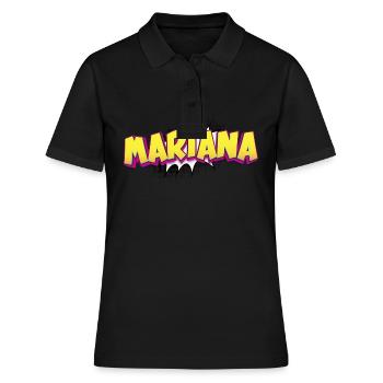 Mariana Custom Name Comic Book Style Pop Art, - Women's Polo Shirt - black - Front - Ailine (174cm)
