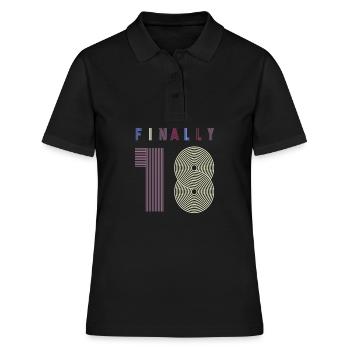 Enfin, dix-huit anniversaire cadeau - Polo Femme - noir - Devant - Ailine (174cm)