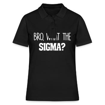 Bro Ce que le Sigma Funny Kids Teens Youth Saying - Polo Femme - noir - Devant - Ailine (174cm)