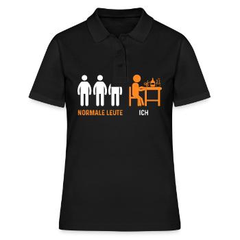 Bastler Basteln - Frauen Polo Shirt - Schwarz - Vorne - Ailine (174cm)