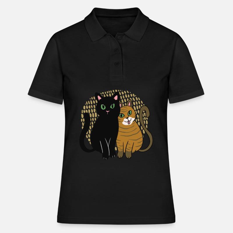 Two cute cats - Women's Polo Shirt - black