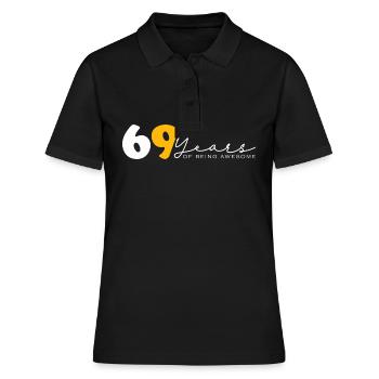 Jahrgang 1955 Lustig 69 Jahre alt Bday Männer Frauen - Frauen Polo Shirt - Schwarz - Vorne - Ailine (174cm)