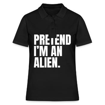 Agir comme si j’étais un extraterrestre en disant tenue de costume - Polo Femme - noir - Devant - Ailine (174cm)