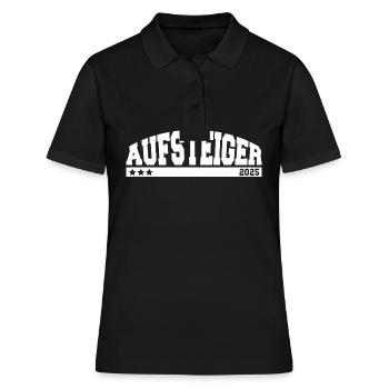 Aufsteiger 2025 Aufstieg Fußball Handball - Frauen Polo Shirt - Schwarz - Vorne - Ailine (174cm)