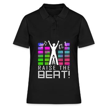 Beat lauter Lautstärke Musik Party Feier Alkohol - Frauen Polo Shirt - Schwarz - Vorne - Ailine (174cm)