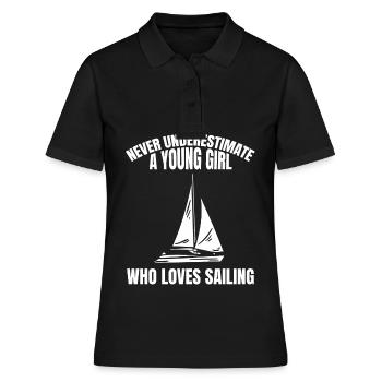 Voile voile bateau bateau voile - Polo Femme - noir - Devant - Ailine (174cm)