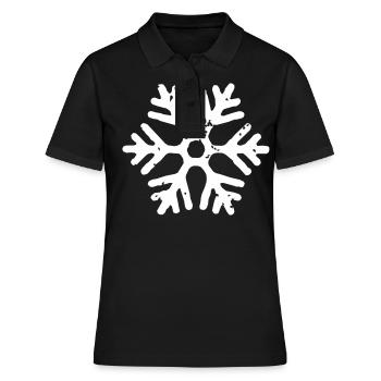 flocon de neige - Polo Femme - noir - Devant - Ailine (174cm)