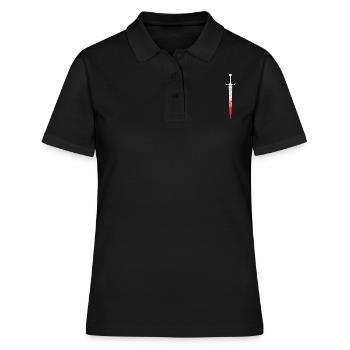 Keltisches Schwert - Frauen Polo Shirt - Schwarz - Vorne - Ailine (174cm)