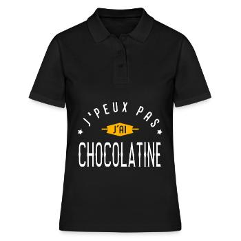 I can't I have CHOCOLATINE - Women's Polo Shirt - black - Front - Ailine (174cm)