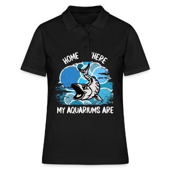 Aquariophiles Poissons Poissons d’ornement Aquaristique - Polo Femme - noir - Devant - Ailine (174cm)